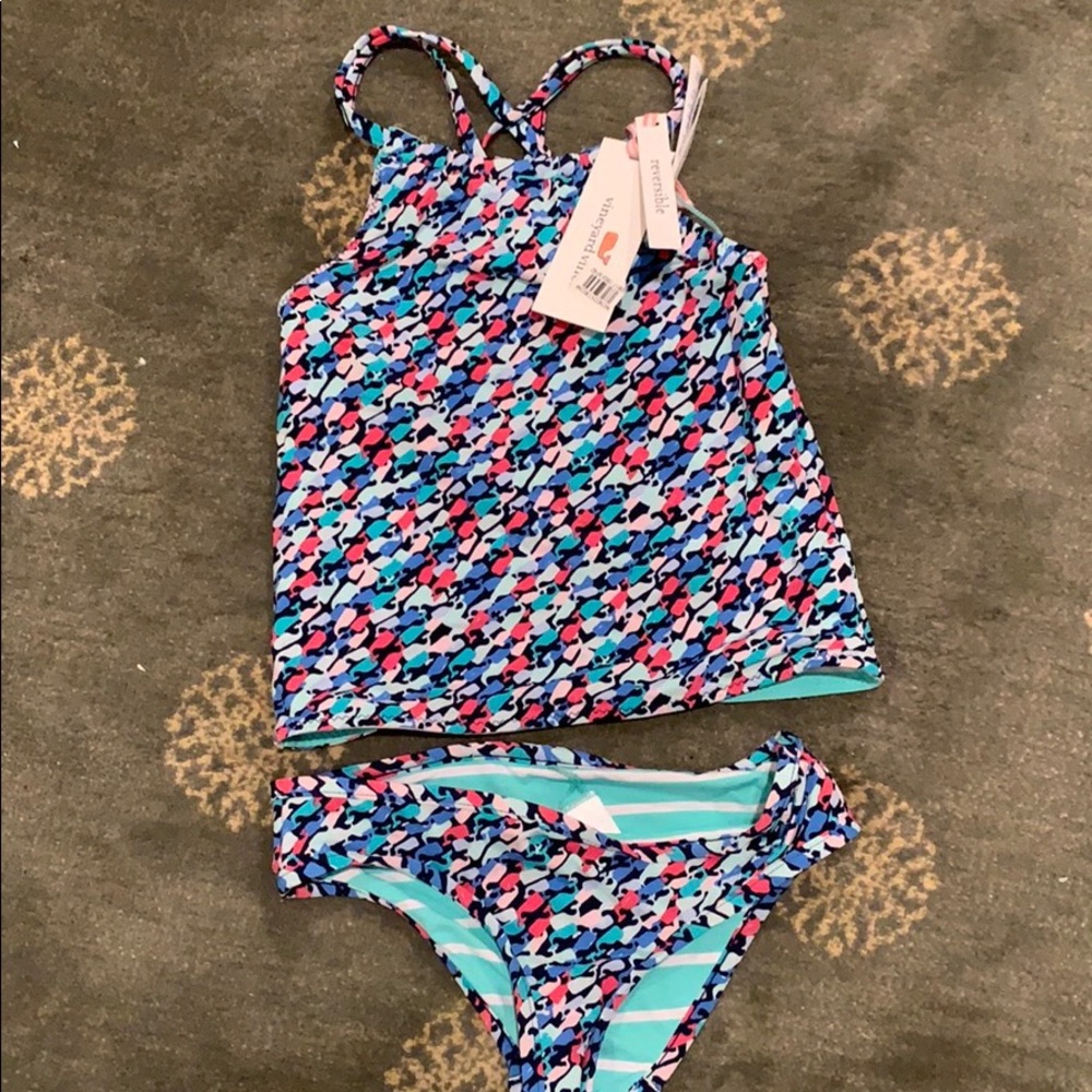 Vinyard vines reversible tankini bathing suit